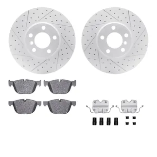 R1 Concepts WBUH1-31107 Brake Rotors - Carbon Coated - D/S W/ Optimum Oe Pads & Hdw